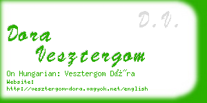 dora vesztergom business card